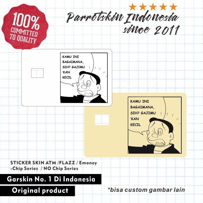 

Sticker Pelindung Kartu ATM SIM KTP Flazz Skin Card Komik Doraemon Berkah 99