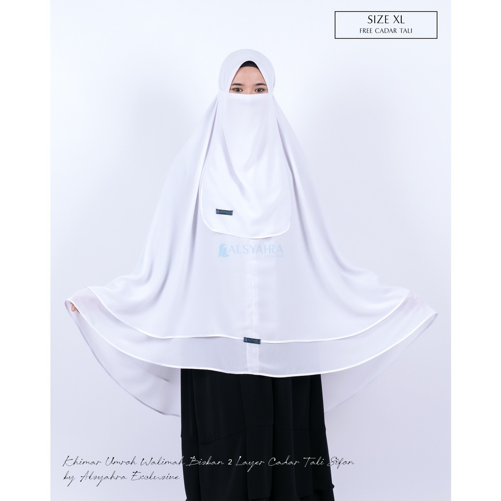 NEW PREMIUM DAILY HIJAB Set Khimar Syari Umroh Walimah Free Cadar Tali Alsyahra Exclusive