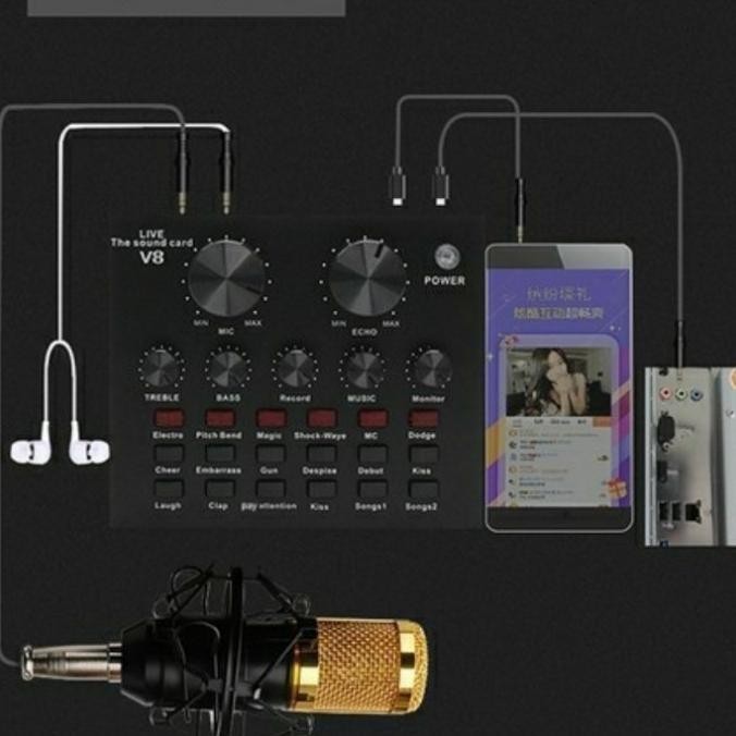 Discount Soundcard V8 Mixer Usb Audio Soundcard Mixer V8 Eksternal Original Top 2024