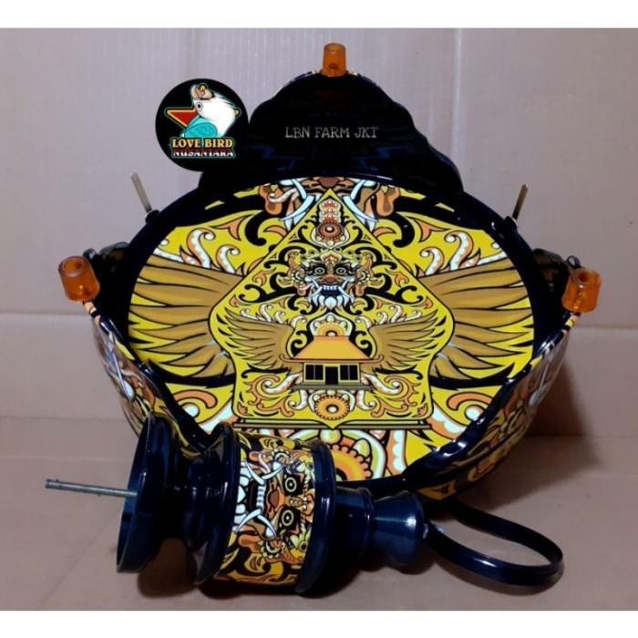 TEBOK KANDANG BURUNG LOVEBIRD PVC MOTIF BARONG SANGKAR LOVE BIRD