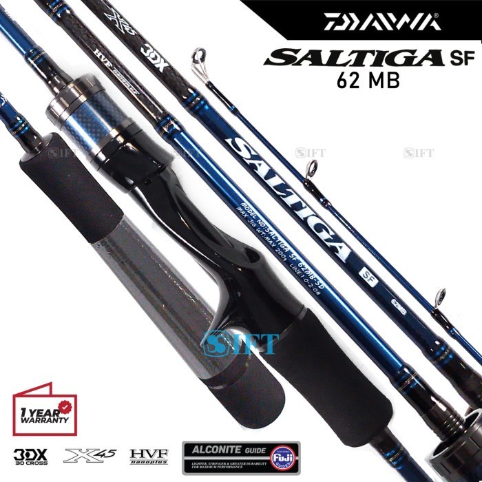 Joran Jigging OH DAIWA SALTIGA SF 62MB One piece Fuji Guides+Seat