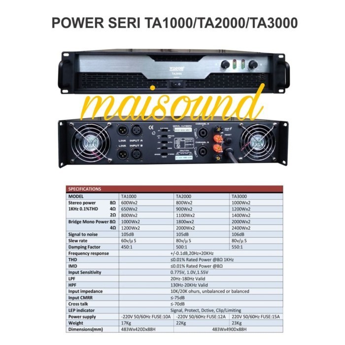 Ready POWER WISDOM TA 1000 ORIGINAL POWER WISDOM TA1000 POWER AMPLIFIER