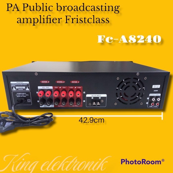 Ready amplifier power mixer toa bluetooth firstclass a 8240