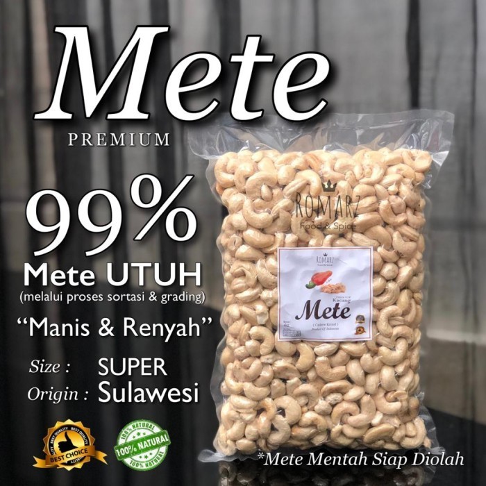 

KOMPLIT KACANG METE MENTAH SUPER KACANG MEDE MENTE MENTAH SUPER 500gr