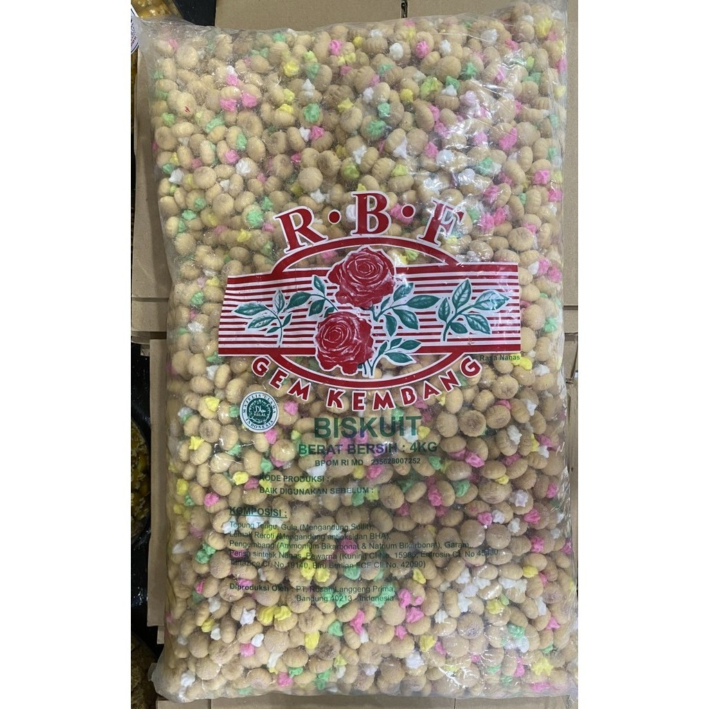 

TERJAMIN Biskuit Gem Rose / Roti Gem Cemilan Jadul 4kg