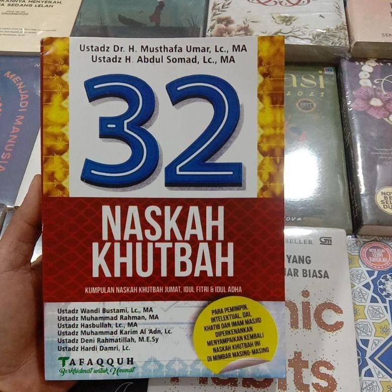 Ready>>> Buku 32 Naskah Khubah Kumpulan Naskah Khutbah Jum'At Idul Fitri & Idul Adha