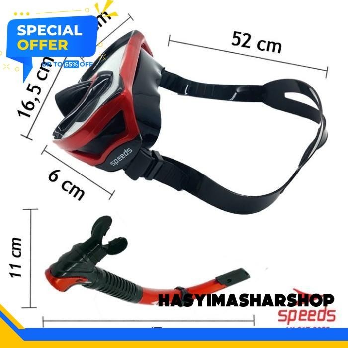 KACAMATA SNORKELING SET ALAT SNORKELING ORIGINAL GRATIS TAS SPEEDS DIJAMIN GRATIS ONGKIR