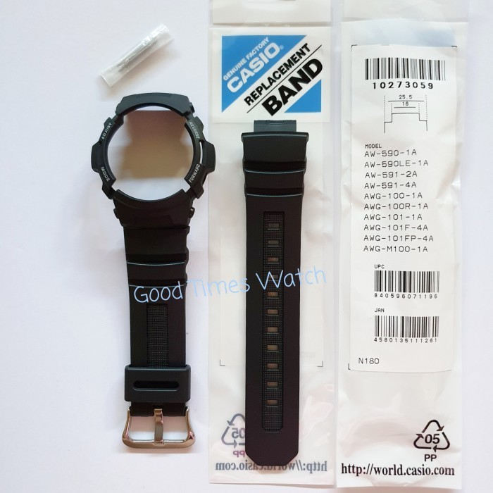 PAKET BEZEL STRAP G-SHOCK AW-590 AW-591 AWG-100 AWG-101 CASIO ORIGINAL