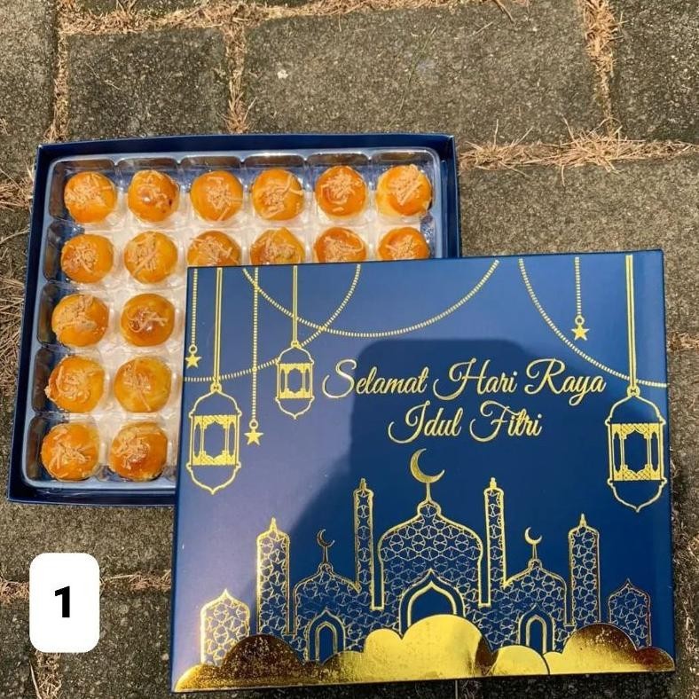 

Ready>>> Box Dus Kotak Nastar Lebaran/Idul Fitri/Eid Mubarak (5 Box Saja)