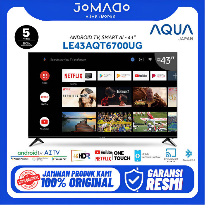 Aqua Smart Android Tv Digital 40 Inch 4K Uhd Le43Aqt6700Ug 43Aqt6700
