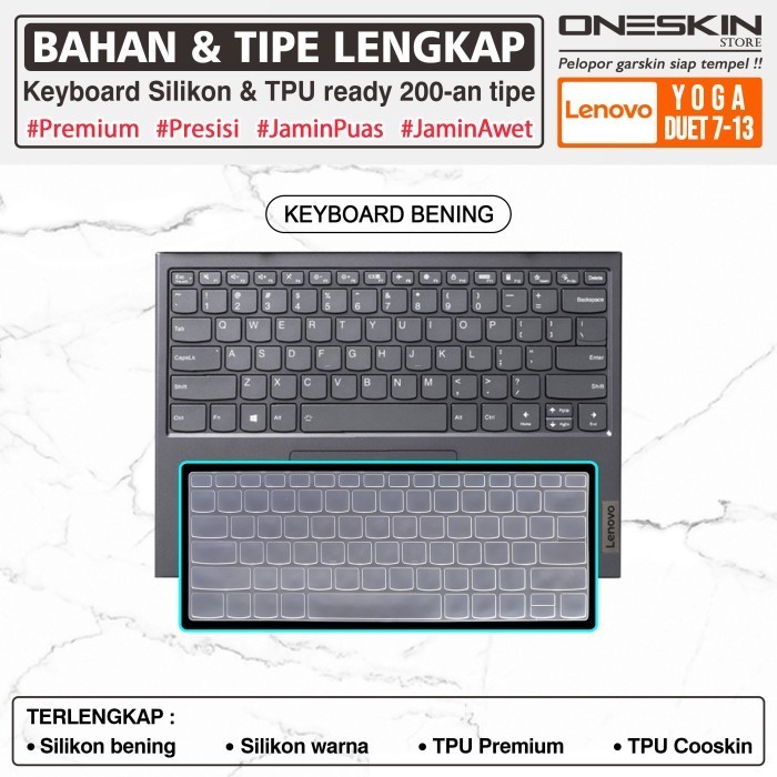 Terlaris Cover Keyboard Protector Lenovo Yoga Duet 7 7i-13 Slim 9 9i-14 Silikon SALE
