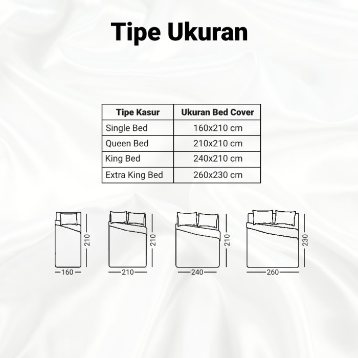 Informa - Fiore 240X210 Cm Bed Cover Bambu - Putih