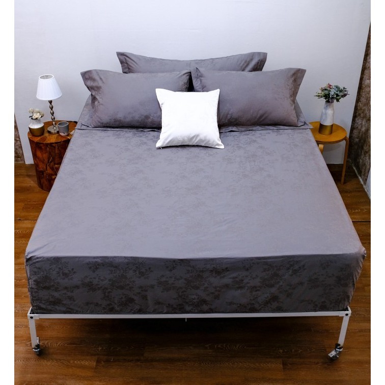 Sprei Katun Jacquard Kingkoil - Teracota Merah Bata