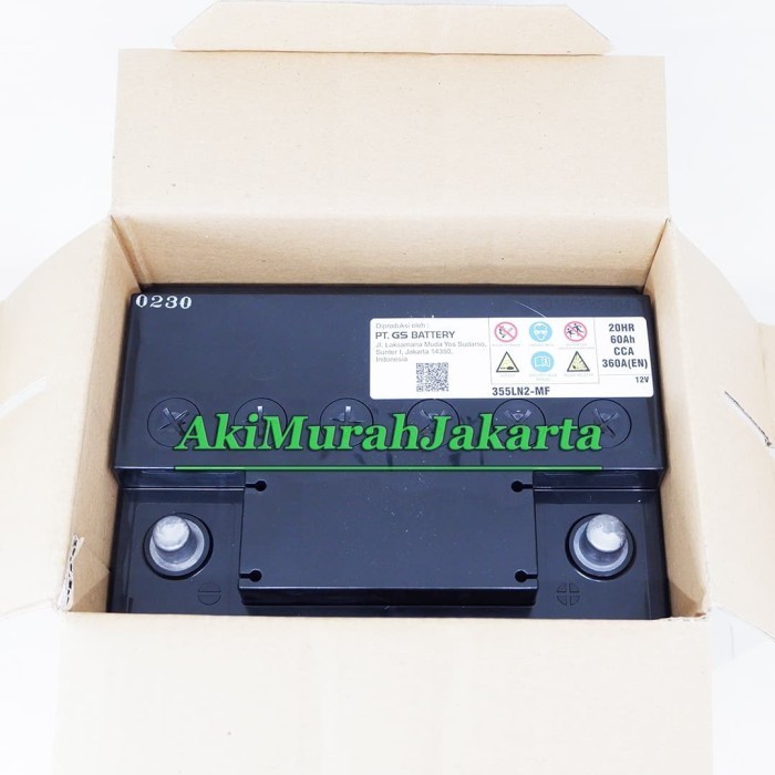 Aki Mobil Innova Reborn Bensin Gs Mf Oem 355Ln2 / Ln2 12V - 60Ah
