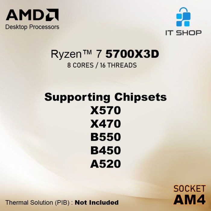 Processor Amd Am4 Ryzen 7 5700X3D Box