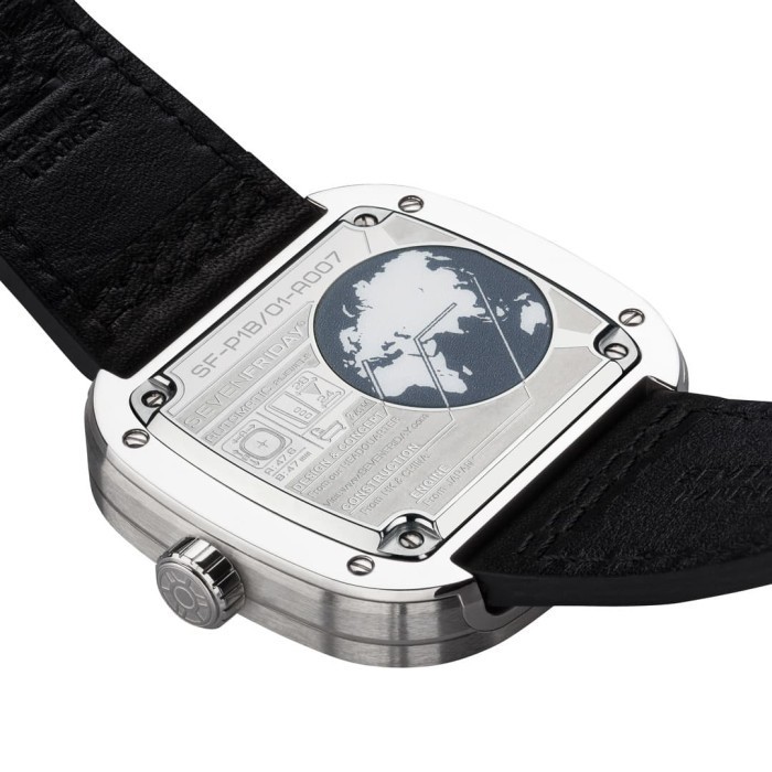 Sevenfriday P1B/01 Official Jam Tangan Pria Stainless Steel Hitam