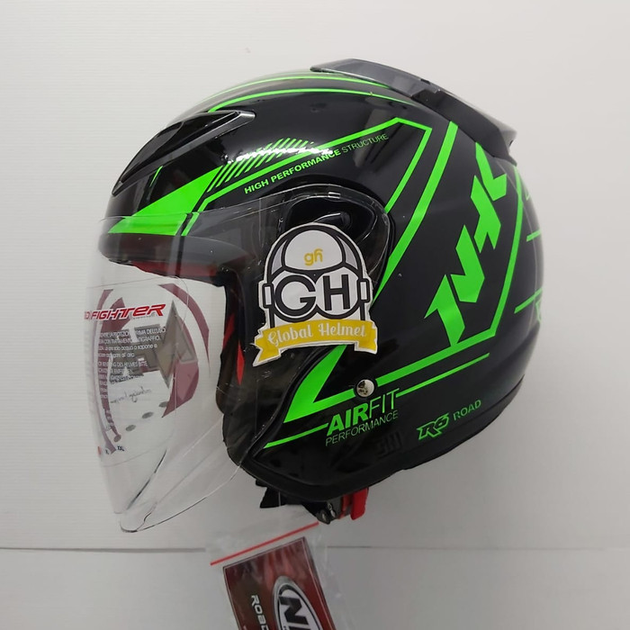 HELM HALF FACE NHK R6 R-6 MOTIF AIRFIT BLACK