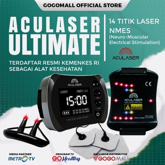 Aculaser Ultimate 14 Titik Laser 3 Warna + Nmes Untuk Pemulihan Stroke
