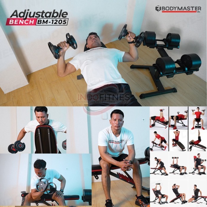 Bodymaster Adjustable Bench Bm-1205He - Bangku Kursi Sit Up Gym Fitnes