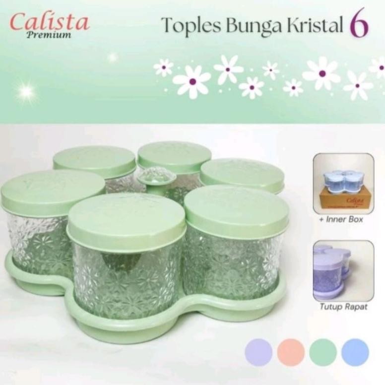 SEDANG PROMO TOPLES SET CALISTA BUNGA KRISTAL 6 TOPLES ISI 6 CALISTA