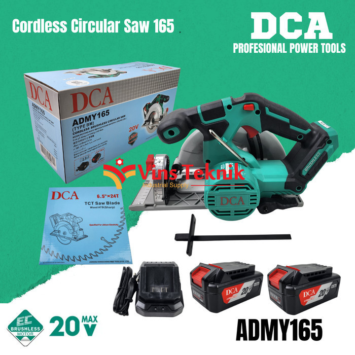 Mesin Gergaji Admy 165 Circular Saw Cordless Brushless Dca Admy165