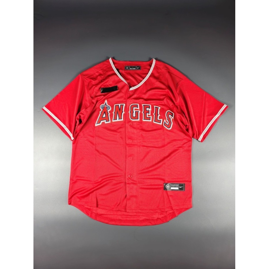 Baju Jersey Baseball Mlb Los Angeles Angels Merah Quality