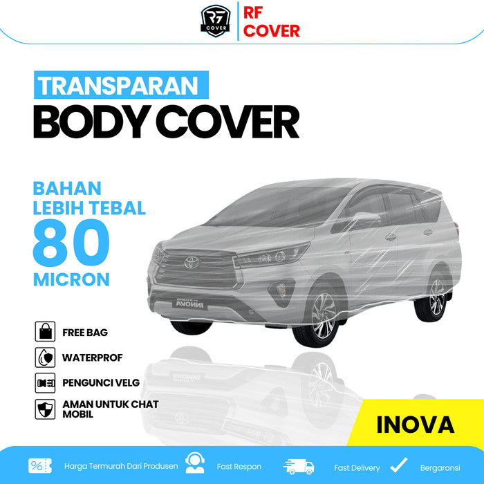 Sarung Mobil Innova Plastik dy Cover Mobil Innova lama Transparan