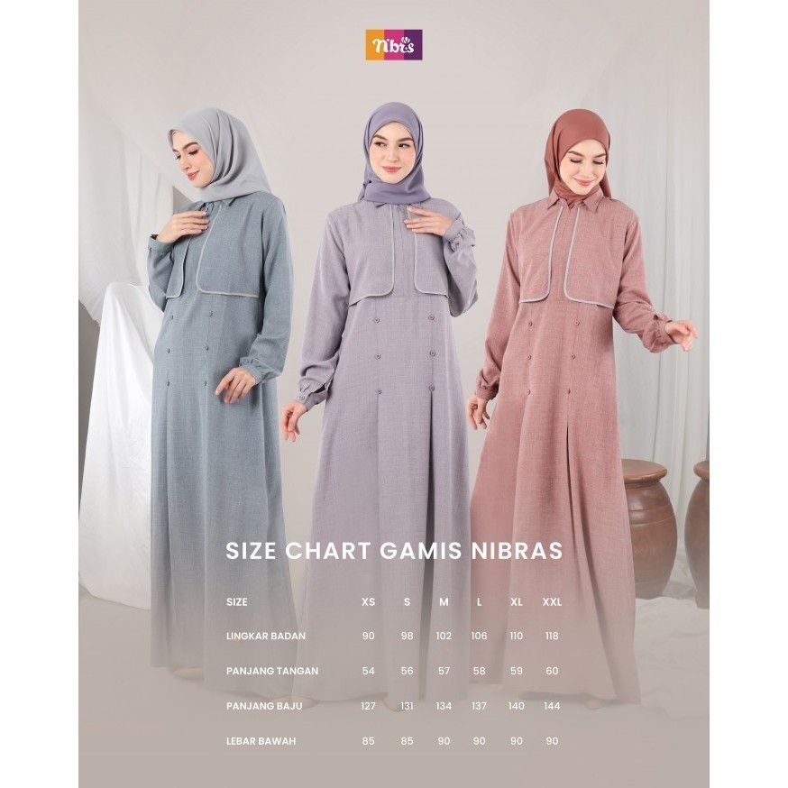 Nibras Gamis Wanita Nb B186 Promo Busana Muslim Busui Long Dress SaleR33A