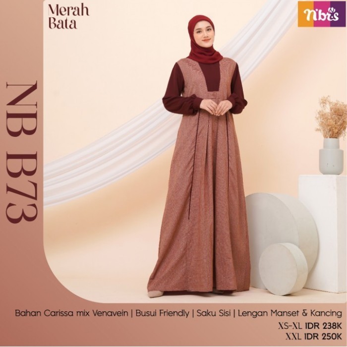Ori Gamis Wanita Busui Friendly Dress Panjang Nibras Nb B73 Cod HotR33A