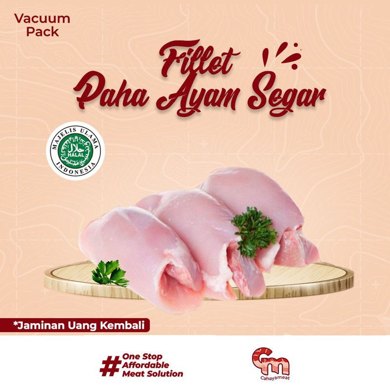 

Fillet Paha Ayam Segar Tanpa Kulit Fresh Boneless Chicken Thigh 1Kg -Gratisongkir