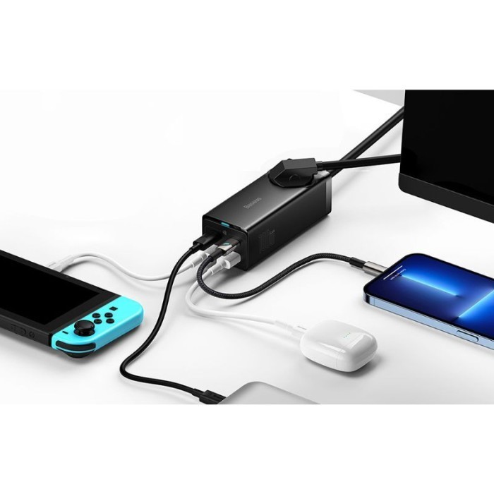 Baseus Gan3 Pro Desktop Powerstrip Ac+2U+2C 100W Eu Black Pszm