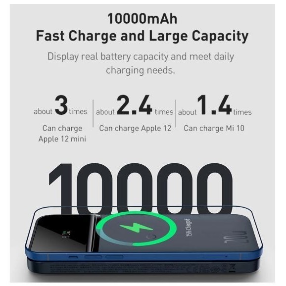 Baseus Power Bank Magnetic Wireless Magsafe Iphone 12 Fast Charge 20W