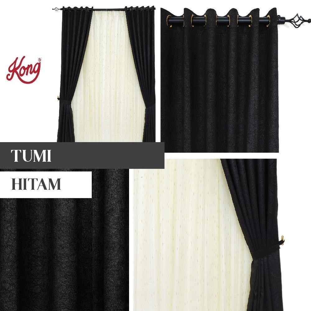 PROMO KEMBALI 1 PCS GORDEN BLACKOUT EMBOSS TUMI POLOS MINIMALIS DAN TEBAL HITAM 4 UK - GORDENG JENDE