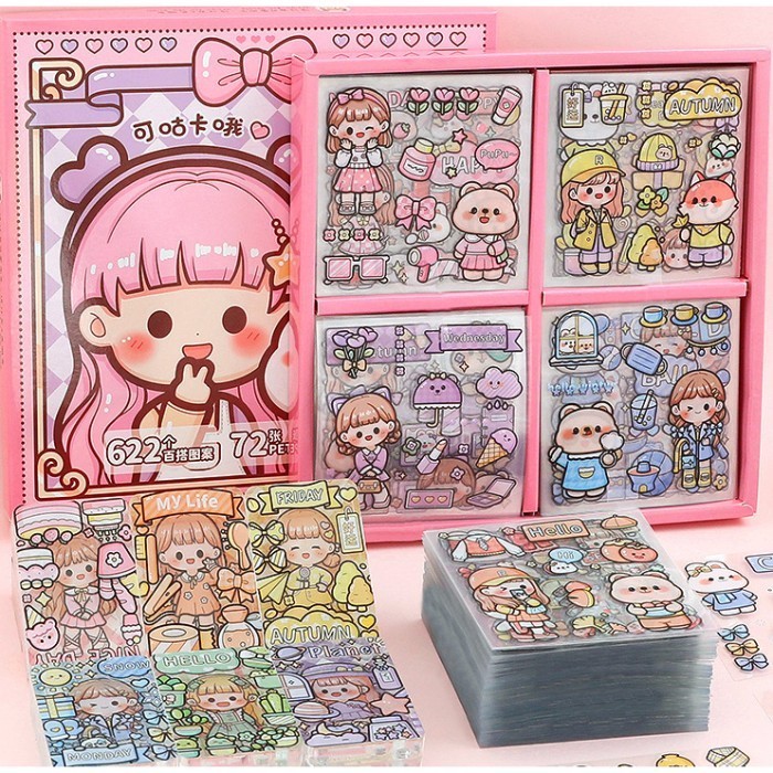 

Stiker Lucu Sticker Box Viral Dodogirl Isi 72 Lembar Bening Wateroof