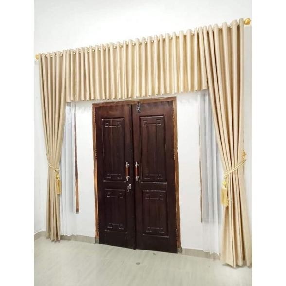 PROMO KEMBALI GORDEN 1 SET GORDEN RUANG TAMU UKURAN LEBAR GORDEN JENDELA DAN PINTU PONI 1 SET GORDEN