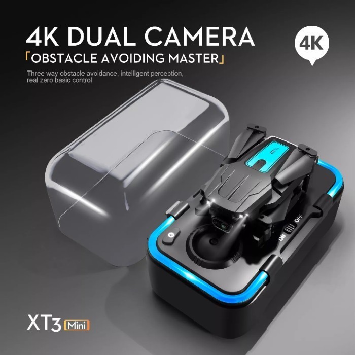 LSRC XT3 Mini Optical Flow Dual HD Kamera 4K Drone Anti Nabrak VS XT9