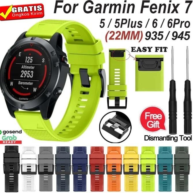 Tali Jam Strap Garmin Fenix 7 6 5 Sapphire Pro Solar Silicone