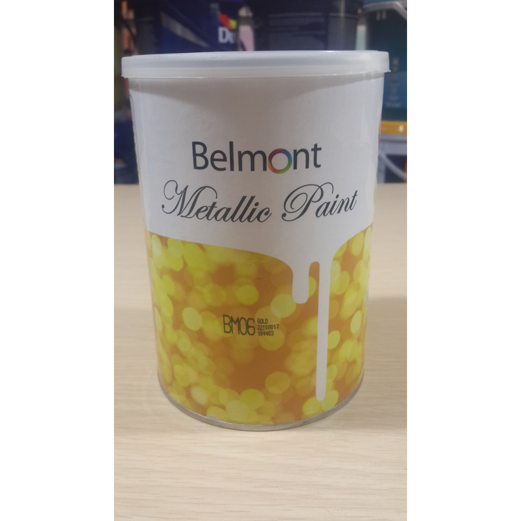 NEW SERIES BELMONT METALLIC PAINT 1L (CAT TEMBOK METALIK/CAT TEMBOK EMAS) ORIGINAL QUALITY