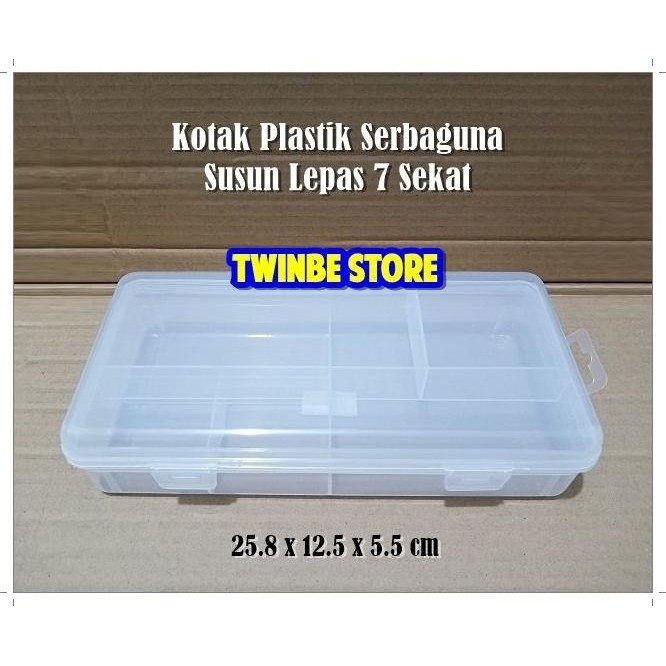 Kotak Plastik Sto Box Multifungsi 7 Sekat Susun Lepas Perhiasan Stok Terbatas