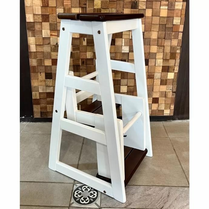 Kursi tangga lipat / bangku tangga lipat Bahan kayu Berkualitas