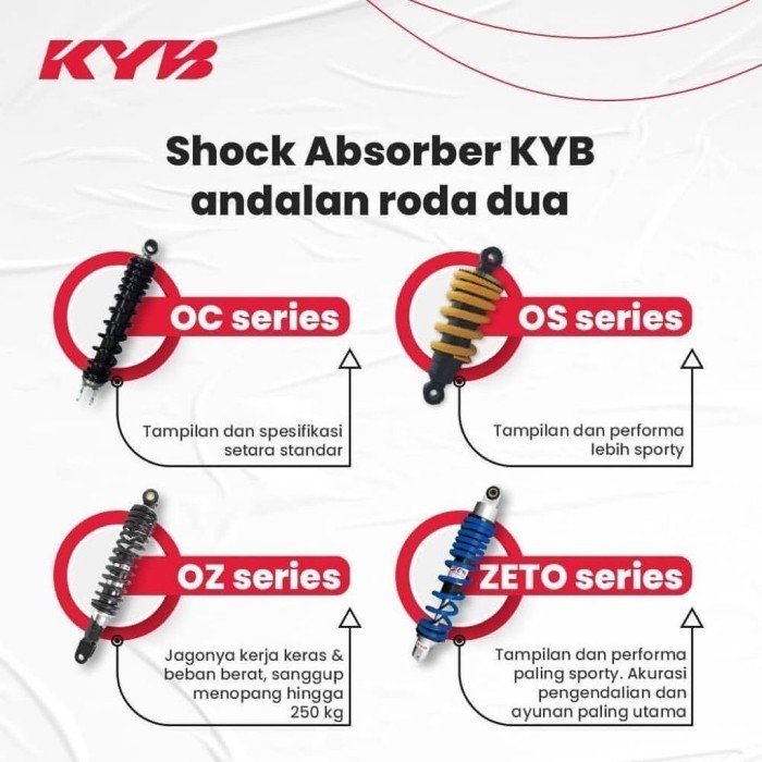 Shockbreaker Kayaba Zeto/ Kyb Yamaha Aerox Belakang Zt1250Phz