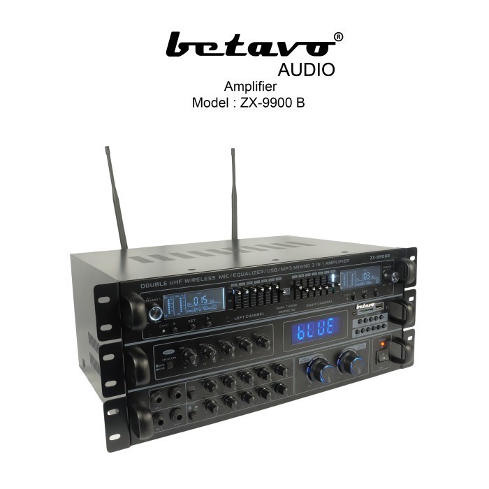 Ampli Betavo Zx 9900 B Professional Amplifier Karaoke Bluetooth