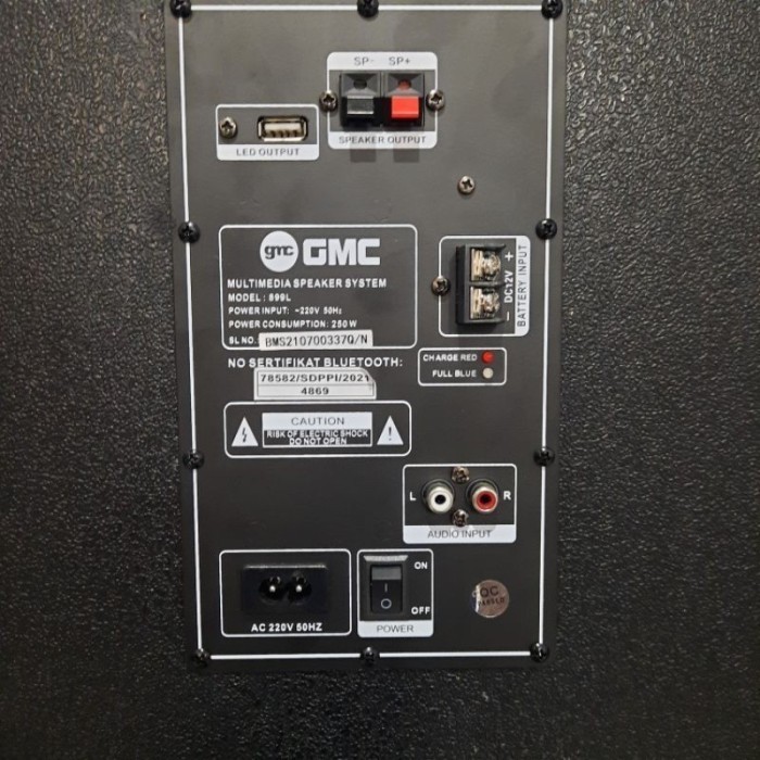 Speaker Bluetooth Gmc 899L Ukuran 10 Inch X 4 - Free Mic 2 Pcs