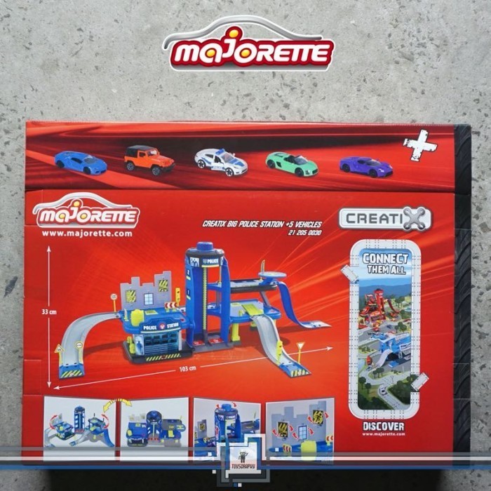 Majorette Creatix Big Police Station Set Sound Glow In The Dark Garage
