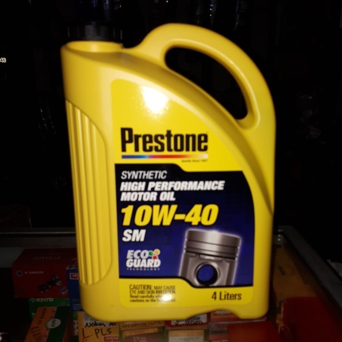 OLI MOBIL PRESTONE 10W-40 GALON 4 LITER . OIL SYNTHETIC TERMURAH