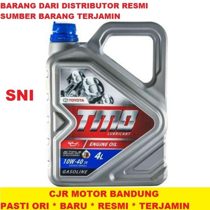OLI MESIN TMO 10W 40 GALON 4L OLI MOBIL BENSIN TOYOTA JAMIN ASLI RESMI
