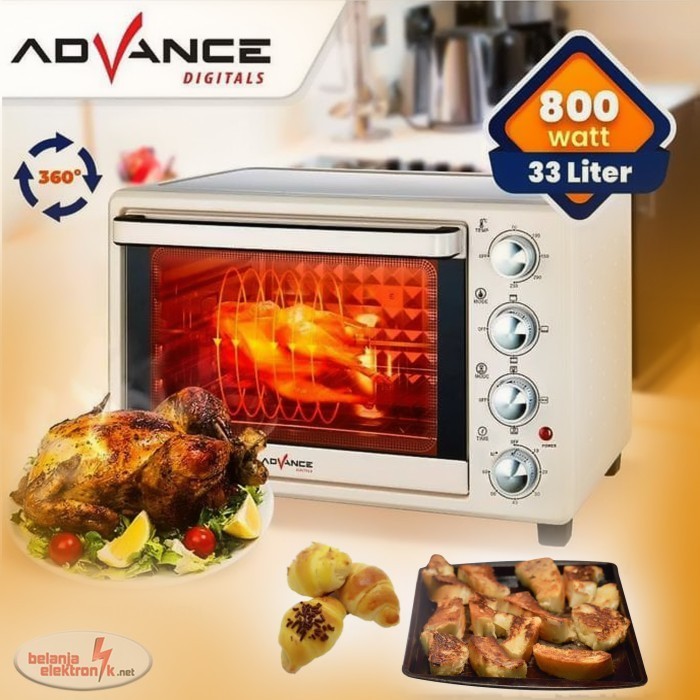 Oven Listrik Advance Aov-500 Electrik Oven 33 Liter 800W Aov-500