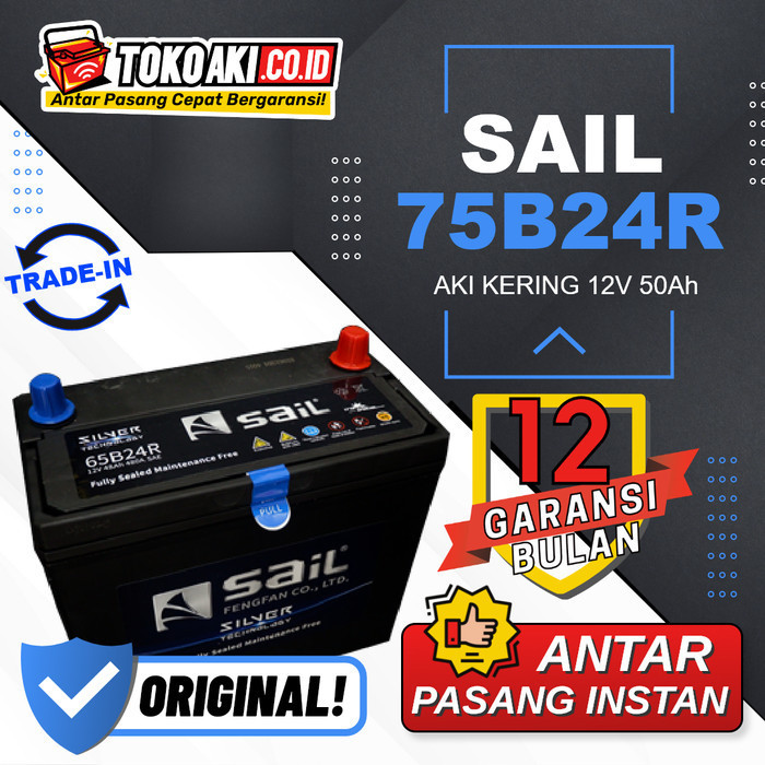 Aki Katana - Sail Mf 75B24R / Ns60 - 12V 50Ah