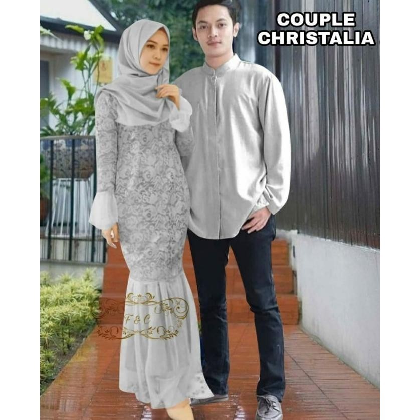 Baju Couple Kemeja Panjang Gamis Wanita Mermaid Duyung Brukat Brokat Terbaik