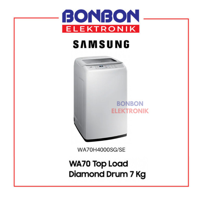 Samsung Mesin Cuci 1 Tabung 7Kg Wa70H4000Sg / Wa-70H4000-Sg /Wa70H4000